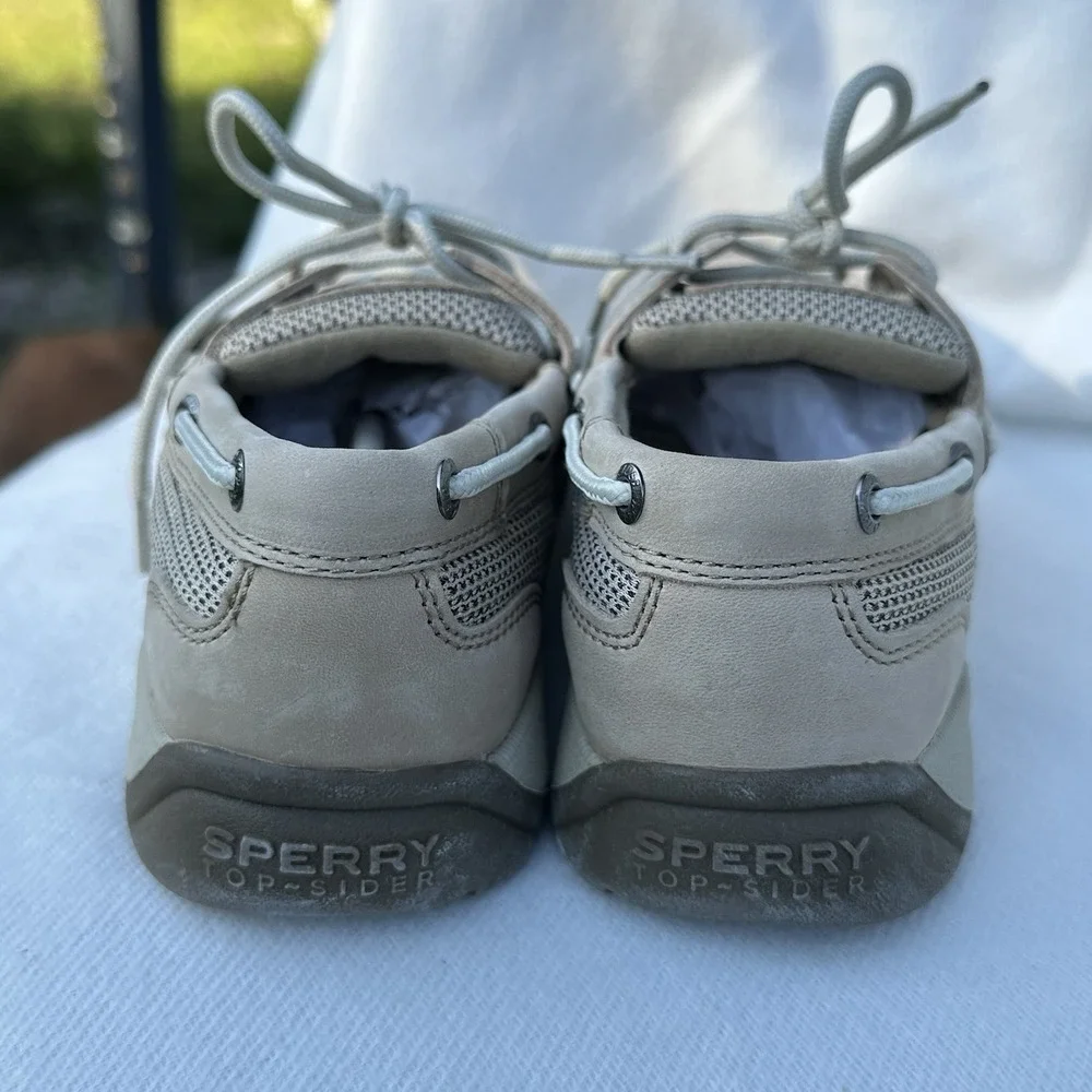 Sperry Top-Sider Intrepid Girls‎ Boat Shoes Tan Leather 5.5M YG45200A